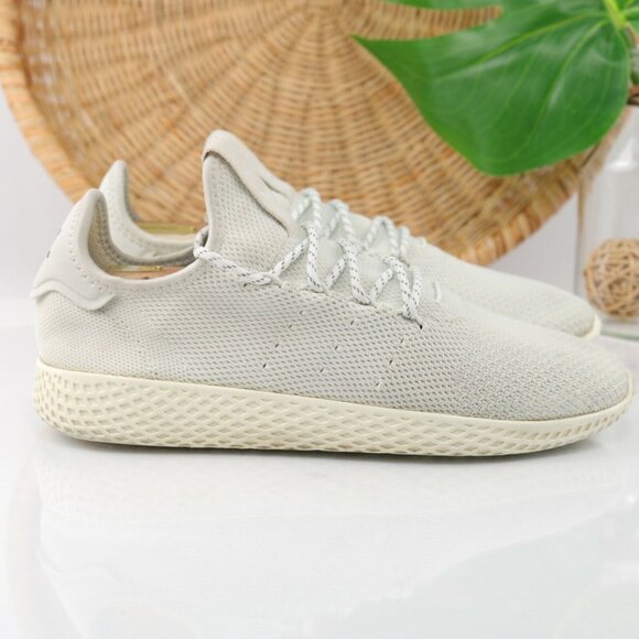 Adidas Originals Pharell Williams Mens Sneaker Size 8 Cream White Knit Shoe - Picture 5 of 12